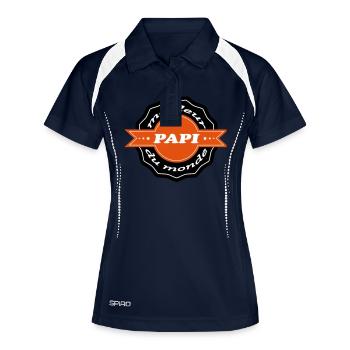 Meilleur PAPI - Polo respirant Femme - marine/blanc - Devant