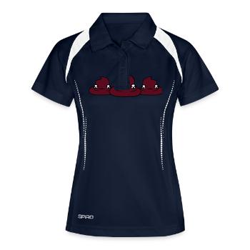 3 freunde geschwister team gesicht süß niedlich ba - Frauen Polo atmungsaktiv - Navy/Weiß - Vorne