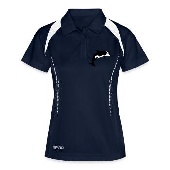 Whale - Women's Polo breathable - navy/white - Front