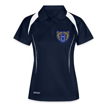 bear face club logo - Women's Polo breathable - navy/white - Front