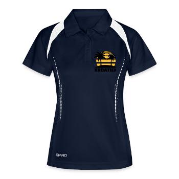 Kroatien - Frauen Polo atmungsaktiv - Navy/Weiß - Vorne