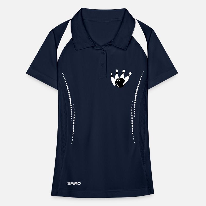 Bowling Frauen Polo atmungsaktiv