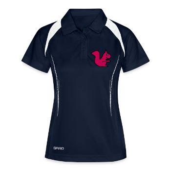 squirrel - Polo respirant Femme - marine/blanc - Devant