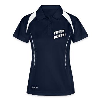 Volle Pulle! - Frauen Polo atmungsaktiv - Navy/Weiß - Vorne