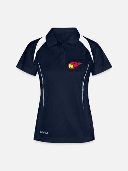 Tennis / Sport / Federer / Nadal / Balle / Jeu - Polo respirant Femme - marine/blanc