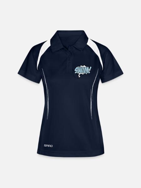 swim - Women's Polo breathable - navy/white