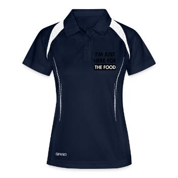 I'm just here for the food - Women's Polo breathable - navy/white - Front