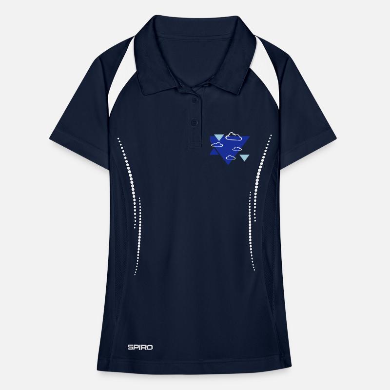 Clouds - printing inks freely selectable Women's Polo breathable