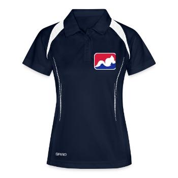 Symbole de sport écureuil - Polo respirant Femme - marine/blanc - Devant