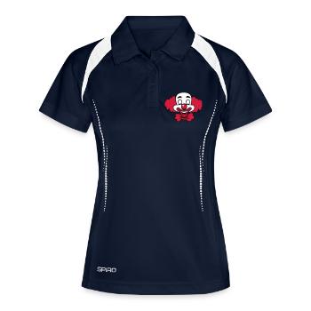Clown lachen lustig witzig süss - Frauen Polo atmungsaktiv - Navy/Weiß - Vorne