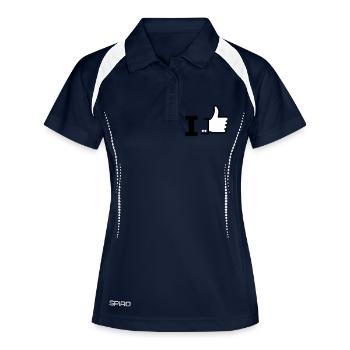 I like deluxe - Polo respirant Femme - marine/blanc - Devant