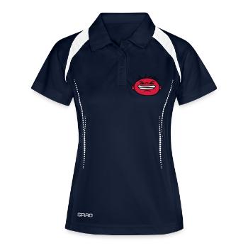 Angry Face - Frauen Polo atmungsaktiv - Navy/Weiß - Vorne