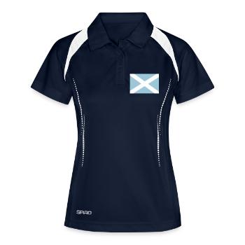 Écosse - Polo respirant Femme - marine/blanc - Devant