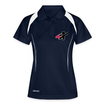 Superhero - Polo respirant Femme - marine/blanc - Devant