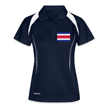 Drapeau Costa Rica - Bandera de Costa Rica - Costa - Polo respirant Femme - marine/blanc - Devant
