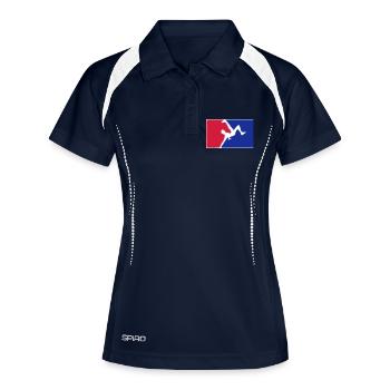football - Polo respirant Femme - marine/blanc - Devant