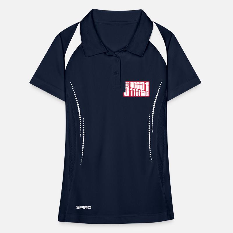 Langage de programme de code binaire Polo respirant Femme