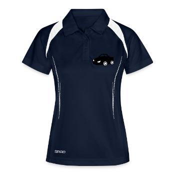 Spotwagen - Frauen Polo atmungsaktiv - Navy/Weiß - Vorne
