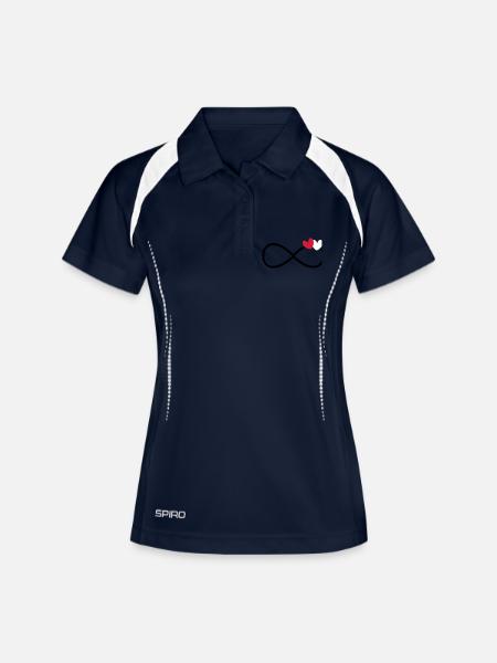 Infinity Infinity Symbol 2 hearts - Women's Polo breathable - navy/white