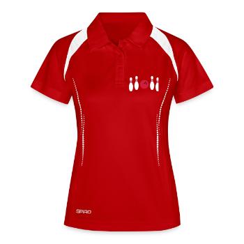 In between not hit bowling - Women's Polo breathable - red/white - Front