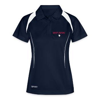 skip intro - Polo respirant Femme - marine/blanc - Devant