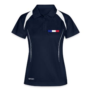 France Français Française French Frankreich - Women's Polo breathable - navy/white - Front