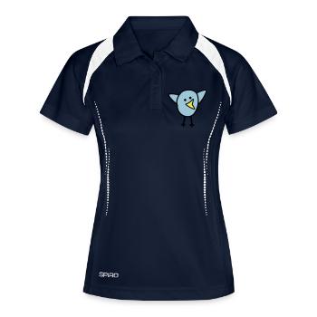 tweet - Polo respirant Femme - marine/blanc - Devant