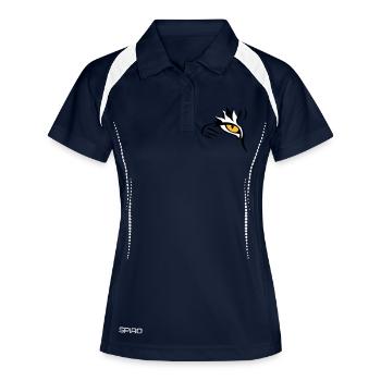 Œil-Lynx - Polo respirant Femme - marine/blanc - Devant
