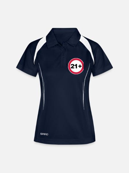 21st birthday 21+ - Women's Polo breathable - navy/white