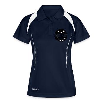 cookie lover - Polo respirant Femme - marine/blanc - Devant