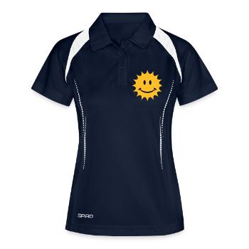 sun - Women's Polo breathable - navy/white - Front
