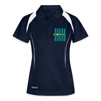 fence - Frauen Polo atmungsaktiv - Navy/Weiß - Vorne