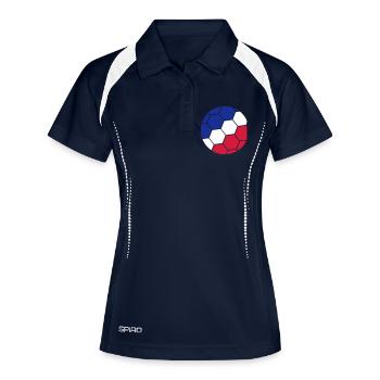 Ball Italy French Football France Fan - Women's Polo breathable - navy/white - Front