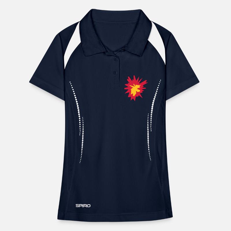 fire flame hot tnt dynamite explode explosi Women's Polo breathable