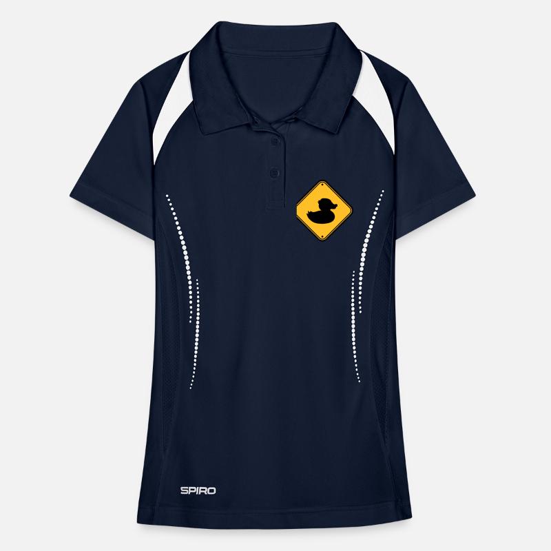 zone shield prohibited note danger caution Women's Polo breathable
