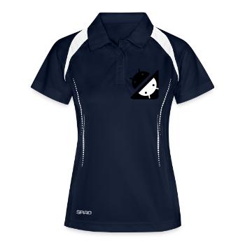 Ying Yang - Droid - Frauen Polo atmungsaktiv - Navy/Weiß - Vorne