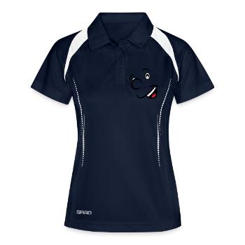 grimace - Polo respirant Femme - marine/blanc - Devant