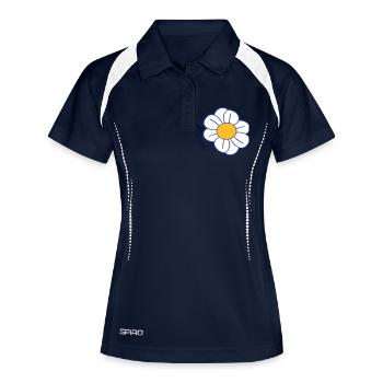 White Daisies Flowers Spring Summer Flowers - Women's Polo breathable - navy/white - Front