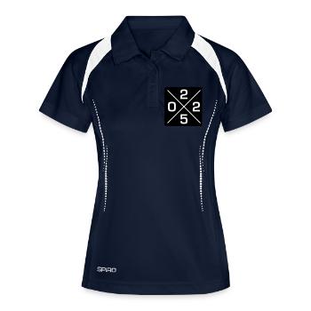 2025 - Polo respirant Femme - marine/blanc - Devant