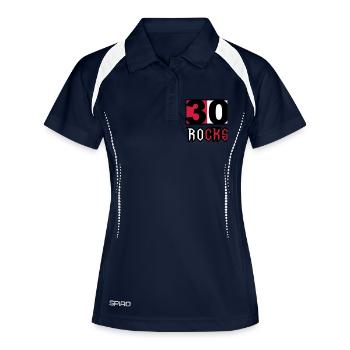 birthday_30 - Polo respirant Femme - marine/blanc - Devant