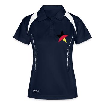 deutschland_stern___f3 - Women's Polo breathable - navy/white - Front