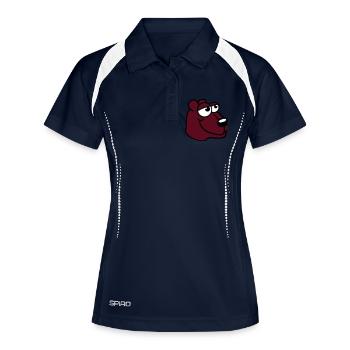 tête visage douce petite bande dessinée bande dess - Polo respirant Femme - marine/blanc - Devant