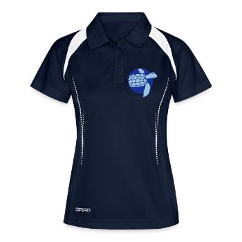 Water turtle cute cute swimming happily - Women's Polo breathable - navy/white - Front