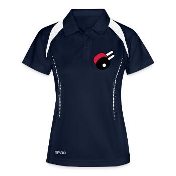 Ping - Pong - Polo respirant Femme - marine/blanc - Devant