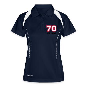 On the 70th Birthday a shirt "70 what?" - Women's Polo breathable - navy/white - Front