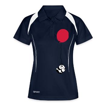 Panda Flying Balloon - Women's Polo breathable - navy/white - Front