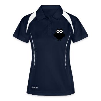Eule - Frauen Polo atmungsaktiv - Navy/Weiß - Vorne
