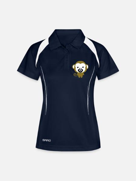monkey with soother - Women's Polo breathable - navy/white