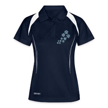 Neige - Polo respirant Femme - marine/blanc - Devant