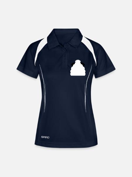 sheep back - Women's Polo breathable - navy/white